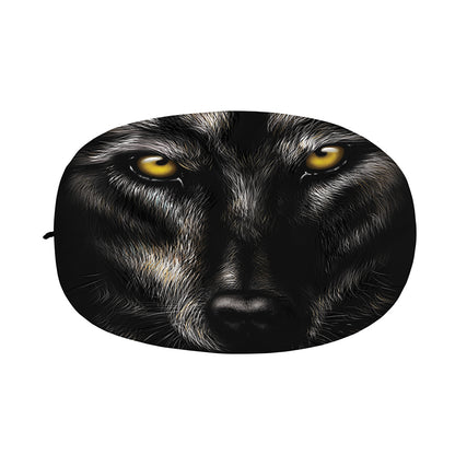 Black Wolf Portrait Print Car Side Mirror Covers