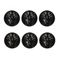Black Wolf Portrait Print Coaster Set