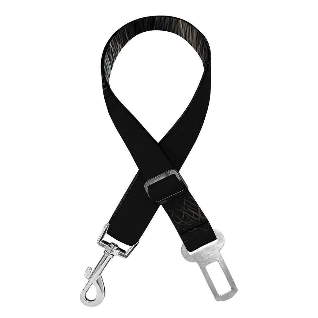 Black Wolf Portrait Print Dog Seat Belt