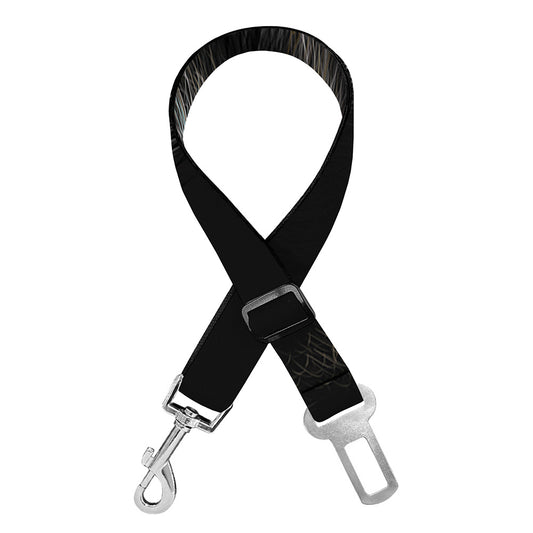 Black Wolf Portrait Print Dog Seat Belt