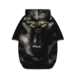 Black Wolf Portrait Print Dog Zip Up Hoodie