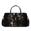 Black Wolf Portrait Print Duffel Bag