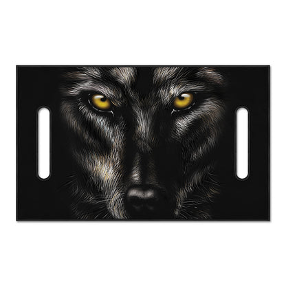 Black Wolf Portrait Print Golf Cart Seat Cover