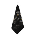 Black Wolf Portrait Print Hand Towel