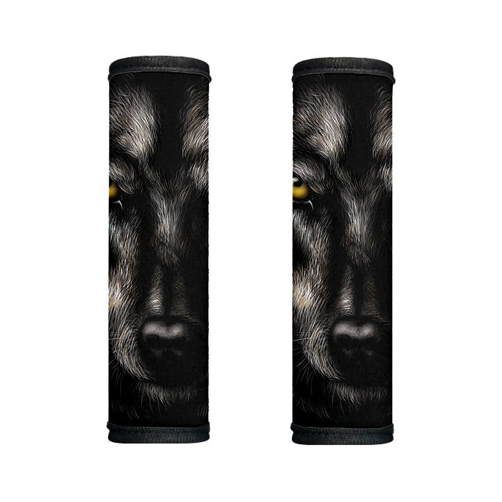 Black Wolf Portrait Print Handle Covers