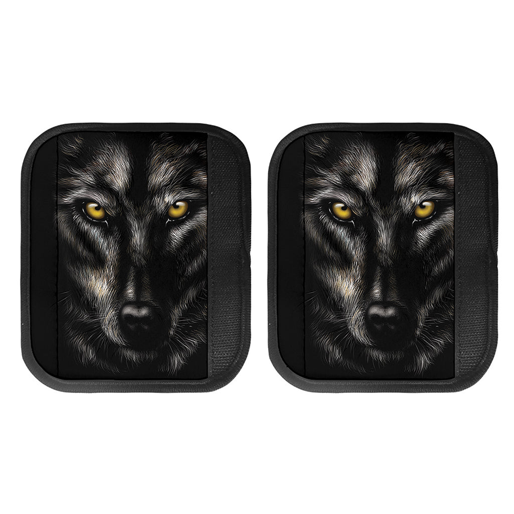 Black Wolf Portrait Print Handle Covers