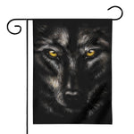 Black Wolf Portrait Print House Flag