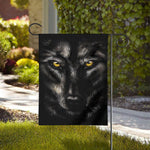 Black Wolf Portrait Print House Flag