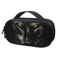 Black Wolf Portrait Print Portable Cooler Travel Case
