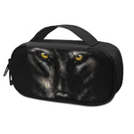 Black Wolf Portrait Print Insulin Cooler Travel Case