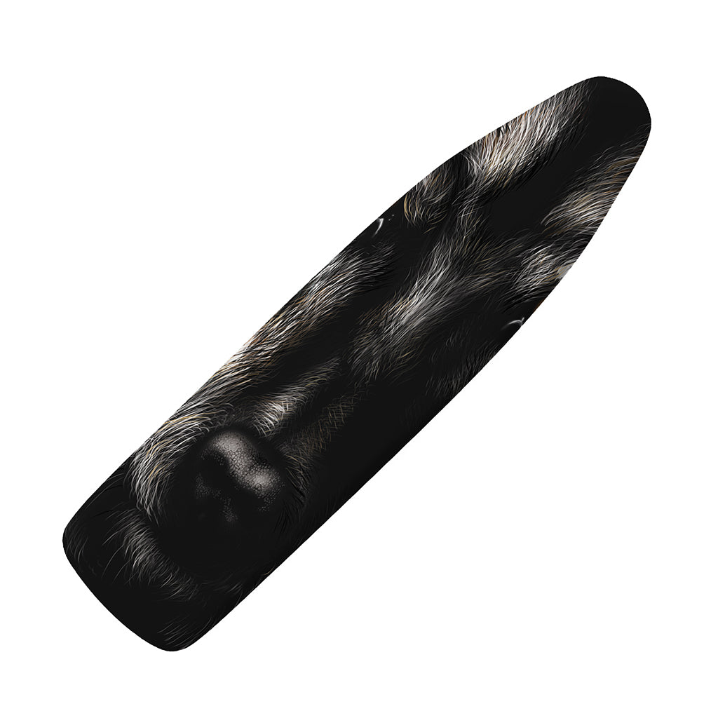 Black Wolf Portrait Print Ironing Board Cover
