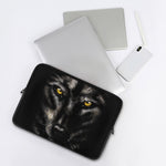 Black Wolf Portrait Print Laptop Sleeve