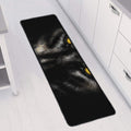 Black Wolf Portrait Print Long Kitchen Mat
