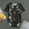 Black Wolf Portrait Print Men's Bodysuit