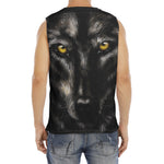 Black Wolf Portrait Print Men's Fitness Tank Top