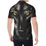 Black Wolf Portrait Print Men's Shirt