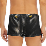 Black Wolf Portrait Print Men's Short Boxer Briefs