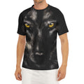 Black Wolf Portrait Print Men's Short Sleeve Rash Guard