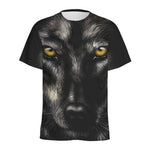 Black Wolf Portrait Print Men's Sports T-Shirt