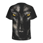 Black Wolf Portrait Print Men's Sports T-Shirt