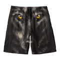 Black Wolf Portrait Print Men's Swim Trunks