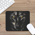 Black Wolf Portrait Print Mouse Pad