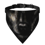 Black Wolf Portrait Print Over The Collar Dog Bandana