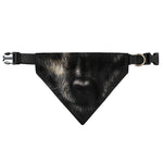 Black Wolf Portrait Print Over The Collar Dog Bandana
