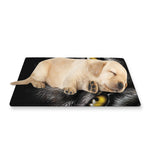 Black Wolf Portrait Print Pet Cooling Mat Cover