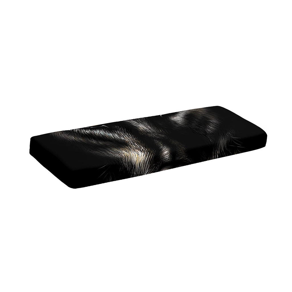 Black Wolf Portrait Print Piano Keyboard Cover
