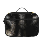 Black Wolf Portrait Print Portable Lunch Bag