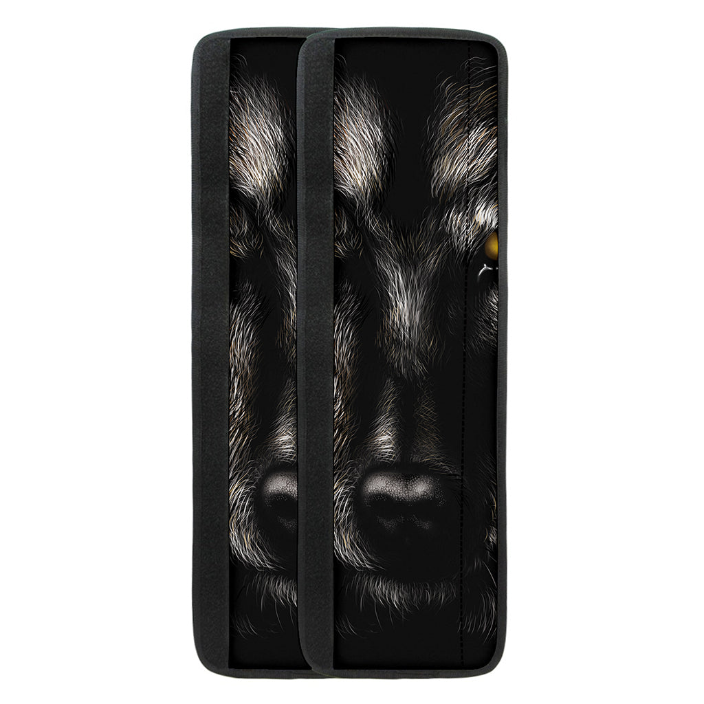 Black Wolf Portrait Print Refrigerator Handle Covers