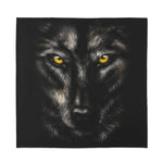 Black Wolf Portrait Print Silk Bandana