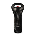 Black Wolf Portrait Print Single Neoprene Wine Tote