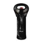 Black Wolf Portrait Print Single Neoprene Wine Tote