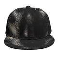 Black Wolf Portrait Print Snapback Cap