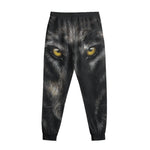Black Wolf Portrait Print Sweatpants