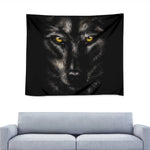 Black Wolf Portrait Print Tapestry