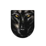 Black Wolf Portrait Print Toilet Lid Cover