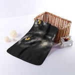 Black Wolf Portrait Print Towel