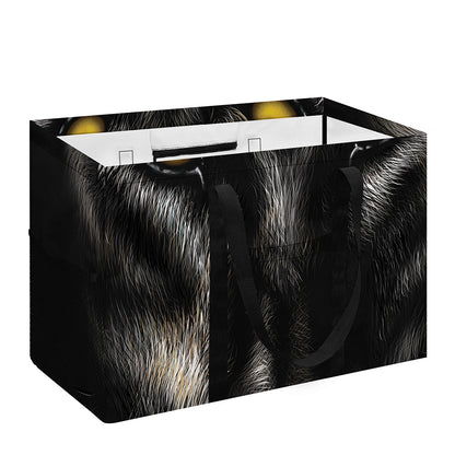 Black Wolf Portrait Print Utility Tote Bag