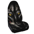 Black Wolf Portrait Print Waterproof Car Seat Cover