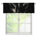 Black Wolf Portrait Print Window Valance