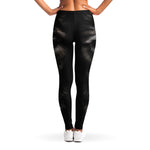Black Wolf Portrait Print Women's Leggings