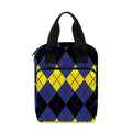 Black Yellow And Blue Argyle Print Bible Tote Bag
