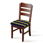 Black Yellow And Blue Argyle Print Chair Cushion Cover