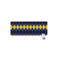 Black Yellow And Blue Argyle Print Extended Mouse Pad