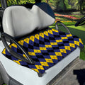 Black Yellow And Blue Argyle Print Golf Cart Seat Cover