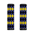 Black Yellow And Blue Argyle Print Handle Covers