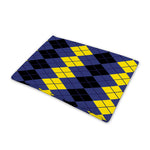 Black Yellow And Blue Argyle Print Pet Cooling Mat Cover
